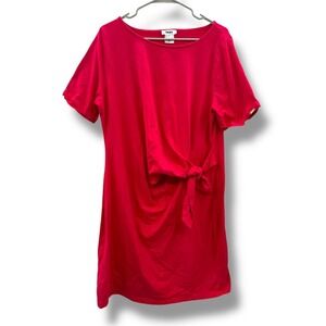 DKNY Dress Size XL Casual Everyday Tie Front Short Sleeve Modern Classic